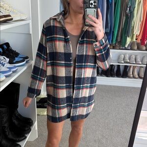 Plaid Button-Up Shacket